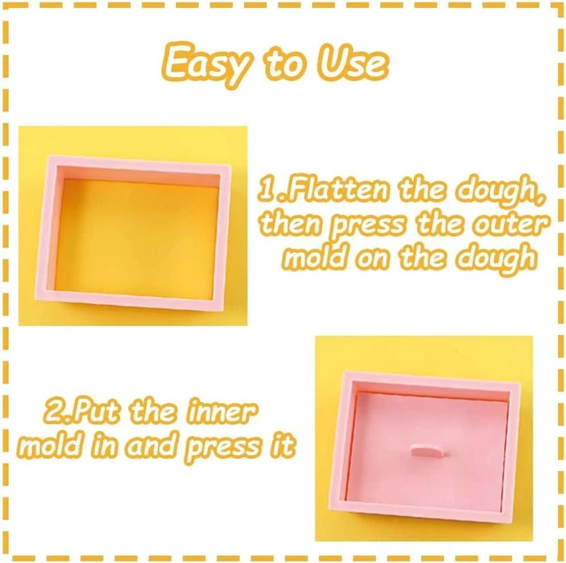 Alt view image 3 of 7 - Mini Waffles Round Cookie Cutters, 8pcs 3d Classic Design Cookie Stamps