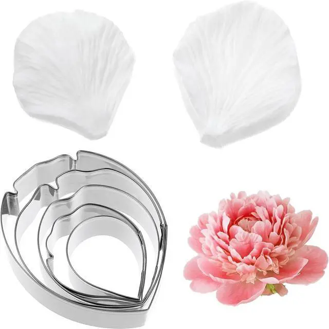 Main image of 7PCS Flower Press Fondant Tools Set - Metal Cookie Cutters Variety Pack with Flower Silicone Mold for Gumpaste, Spring Cookie Cutter Shapes and Fondant for Cake Petal Making Tool