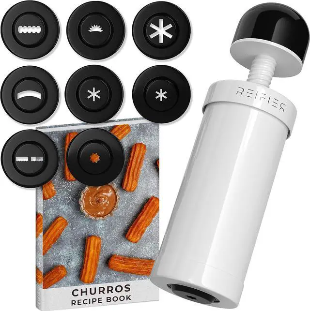 Main image of Churrera Churro Maker Machine - Free Recipe eBook Included - 8 Interchangeable Discs - Churros Maker Machine - Cookie Machine