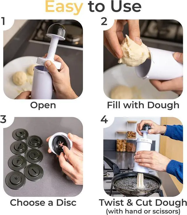 Alt view image 3 of 6 - Churrera Churro Maker Machine - Free Recipe eBook Included - 8 Interchangeable Discs - Churros Maker Machine - Cookie Machine