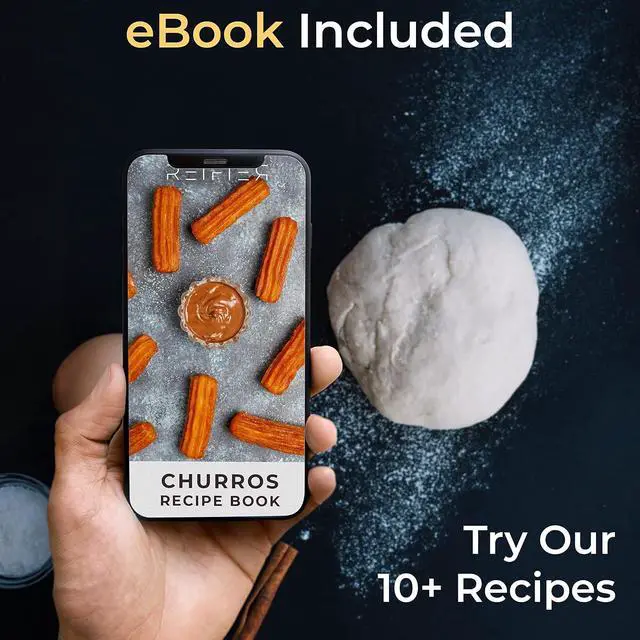 Alt view image 4 of 6 - Churrera Churro Maker Machine - Free Recipe eBook Included - 8 Interchangeable Discs - Churros Maker Machine - Cookie Machine