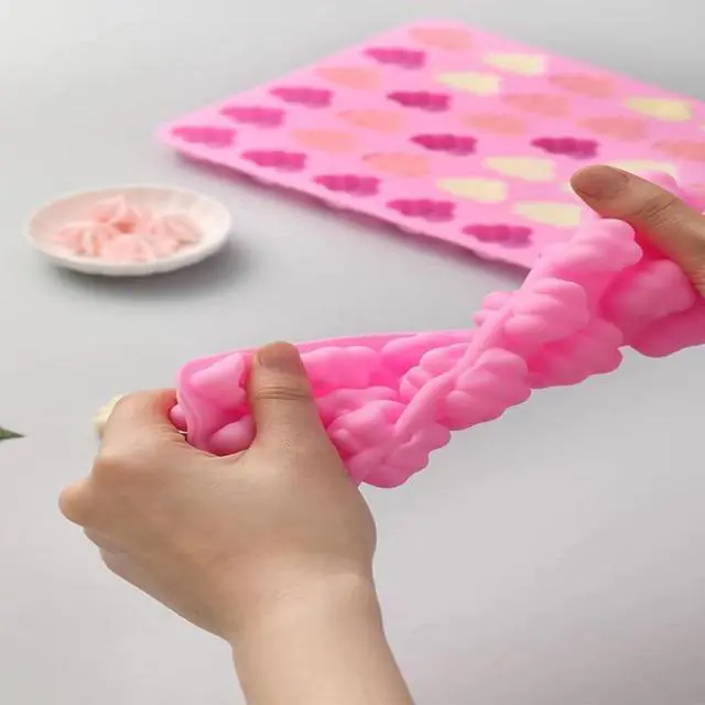 Alt view image 4 of 7 - 2 PCS Cloud Silicone Mold Cloud Shape Chocolate Molds Silicone Candy Molds Mousse Fondant Mould 3D Fondant Cake Food Jelly Drop Glue Mold Soap Molds Non-Stick Cloud Moldsfor Kitchen DIY Baking Tools