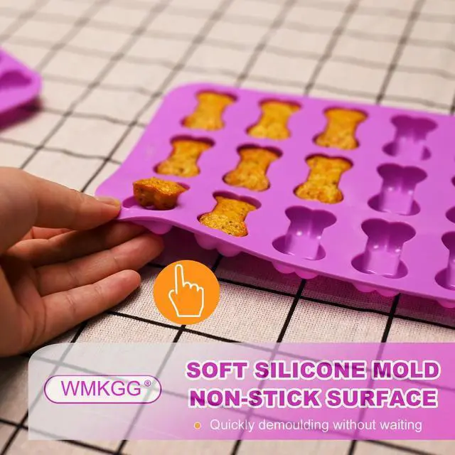 Alt view image 5 of 7 - WMKGG Puppy Dog Paw and Bone Silicone Molds, 5 PCS Food Grade Baking Mold