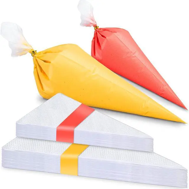 Main image of Labeol 200Pcs Disposable Piping Bags 16 Inch 12 Inch Pastry Bags Royal Icing Bags Tipless Frosting Bags Cookie Cake Decorating Bakery Bags Party Favor Bags Baking Supplies Christmas