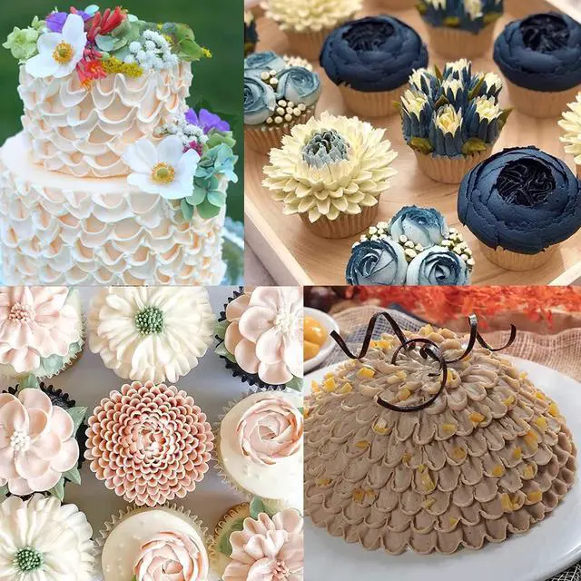 Alt view image 2 of 3 - Chrysanthemum & Peony & suculent Piping Tips, Flower Icing Nozzles Set