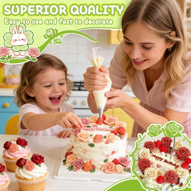 Alt view image 2 of 7 - Hendiy 7 Pieces/Set Stainless Steel Cake Decorating Tips Set