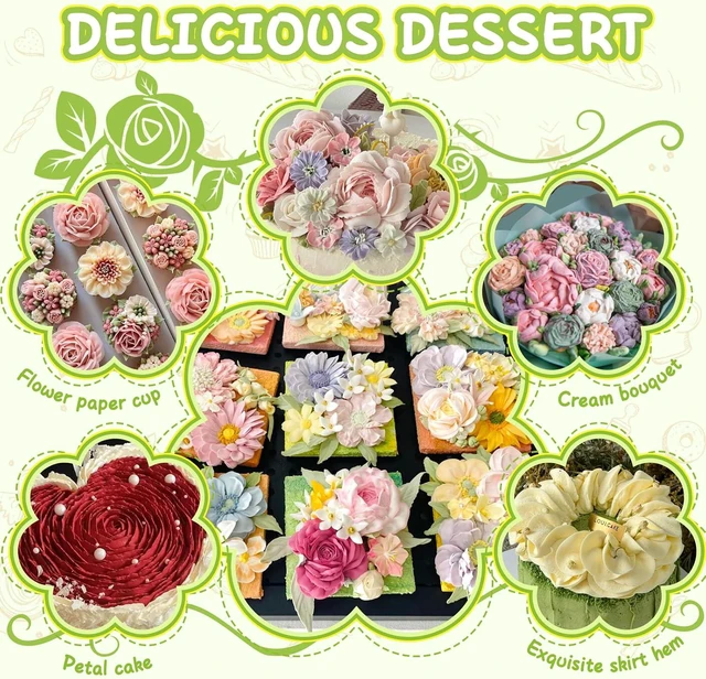Alt view image 3 of 7 - Hendiy 7 Pieces/Set Stainless Steel Cake Decorating Tips Set