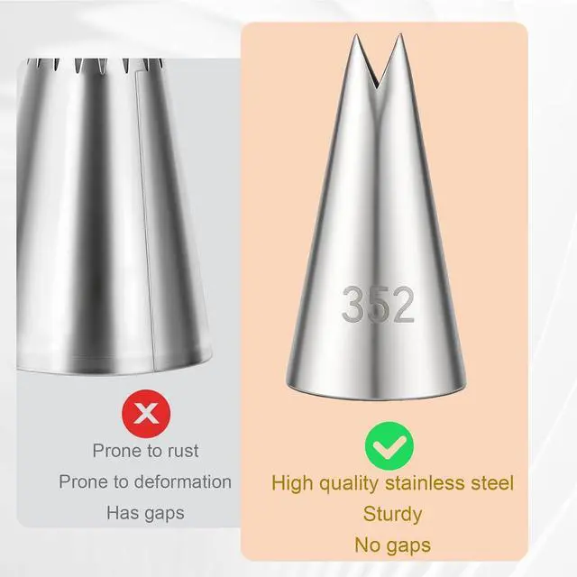 Alt view image 6 of 7 - 3 Pcs Leaf Piping Tip Leaves Stainless Steel Icing Pipings Nozzles Cake Decorating Tube Tips Set Tips Piping Nozzles for DIY Baking Tools Cake Decorating Pastry Fondant Elegant Floral Designs