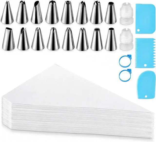 Main image of Piping Bag and Tips Set, 100PCS 12 Inch Pastry Bags, Icing Bags Disposabl