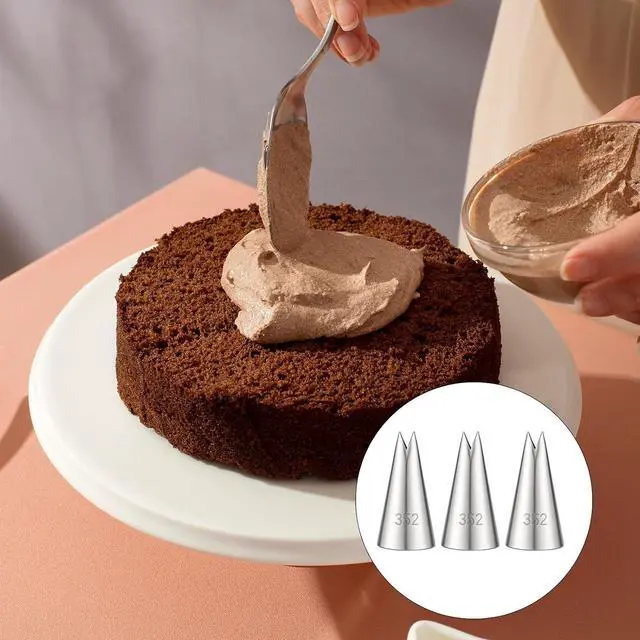 Alt view image 5 of 7 - 3 Pcs Leaf Piping Tip Leaves Stainless Steel Icing Pipings Nozzles Cake Decorating Tube Tips Set Tips Piping Nozzles for DIY Baking Tools Cake Decorating Pastry Fondant Elegant Floral Designs