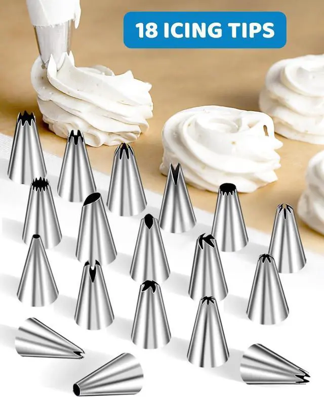 Alt view image 6 of 7 - Piping Bags and Tips Set, Cakes Decorating Kit Supplies