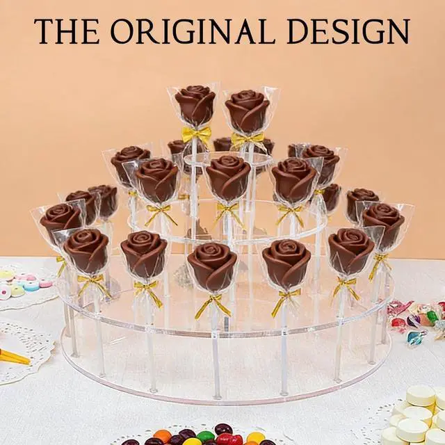 Alt view image 5 of 6 - Lollipop Molds,2 Pack Rose Silicone Cake Pop Mold Set with 100 Sticks