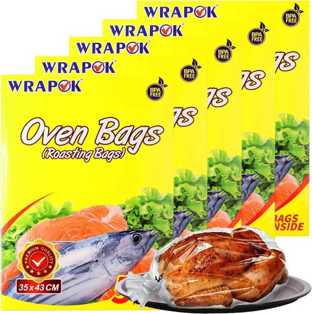 Main image of Oven Cooking Bags Medium Size Roasting Baking Bag for Meats Ham Ribs Poultry Seafood on Thanksgiving, 14 x 17 Inch - 25 Bags Total(Pack of 5)