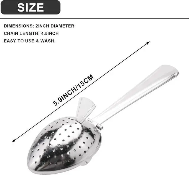 Alt view image 2 of 7 - 1pc Silver Stainless Steel Tea Infuser Strainer Spoon Loose Leaf Filter Herbs Spice NEW!Tea Strainers and Filters About 15cm in length