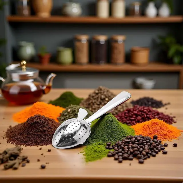 Alt view image 5 of 7 - 1pc Silver Stainless Steel Tea Infuser Strainer Spoon Loose Leaf Filter Herbs Spice NEW!Tea Strainers and Filters About 15cm in length