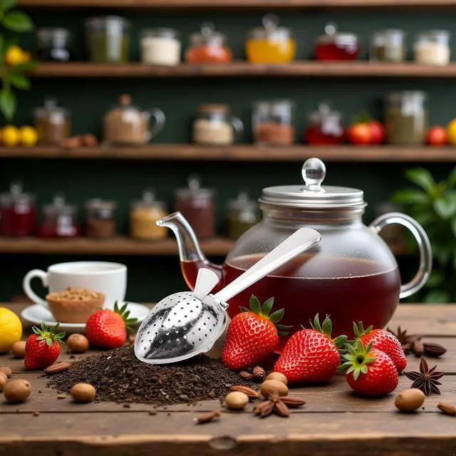 Alt view image 7 of 7 - 1pc Silver Stainless Steel Tea Infuser Strainer Spoon Loose Leaf Filter Herbs Spice NEW!Tea Strainers and Filters About 15cm in length