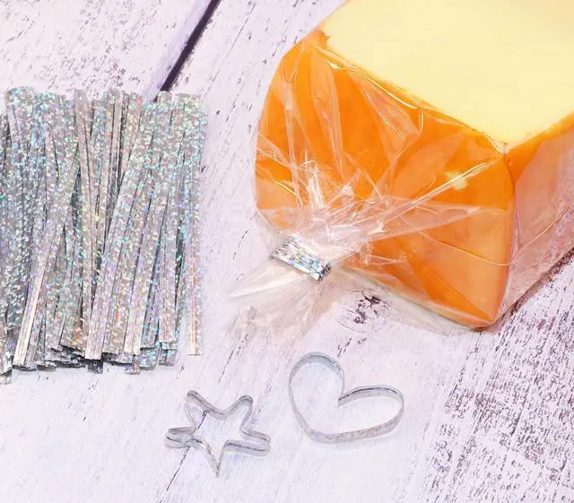 Alt view image 3 of 6 - Mini Skater 4" Metallic Twist Ties Foil Bread Ties for Packaging Bakery Candy Goodies Cookies Gift Cellophane Treat Bags Christmas Wedding Party Favor Supplies,500Pcs (Silver)