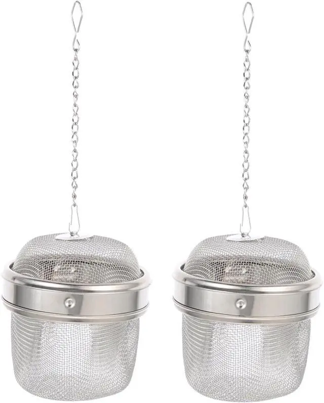 Main image of Mobestech Stainless Steel Mesh Basket 2 Pcs Jewelry Washing Basket for Watch Cleaning Tea Infuser Balls for Loose Leaf Tea 2.75 X 2.75 X 2.55 in Home Office Use