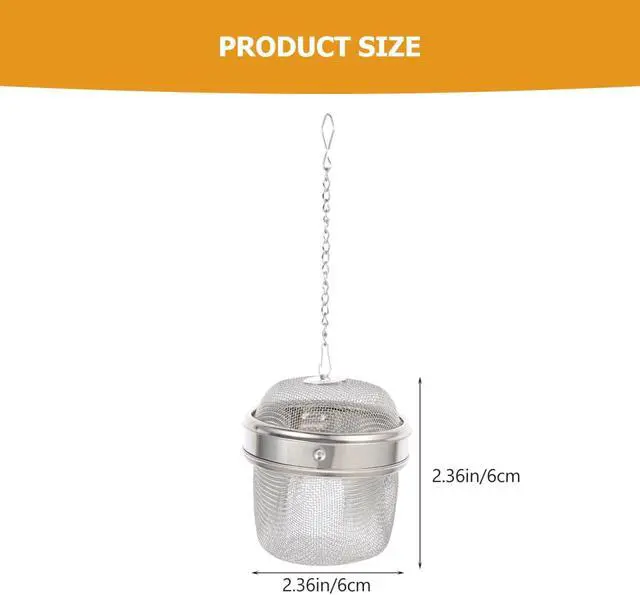 Alt view image 7 of 7 - Mobestech Stainless Steel Mesh Basket 2 Pcs Jewelry Washing Basket for Watch Cleaning Tea Infuser Balls for Loose Leaf Tea 2.75 X 2.75 X 2.55 in Home Office Use