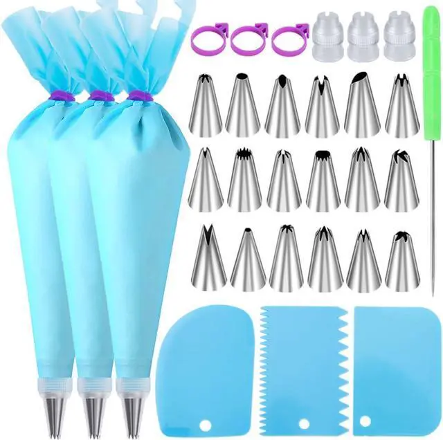 Main image of Piping Bags and Tips Set, Cakes Decorating Kit Reusable, Pastry Bags