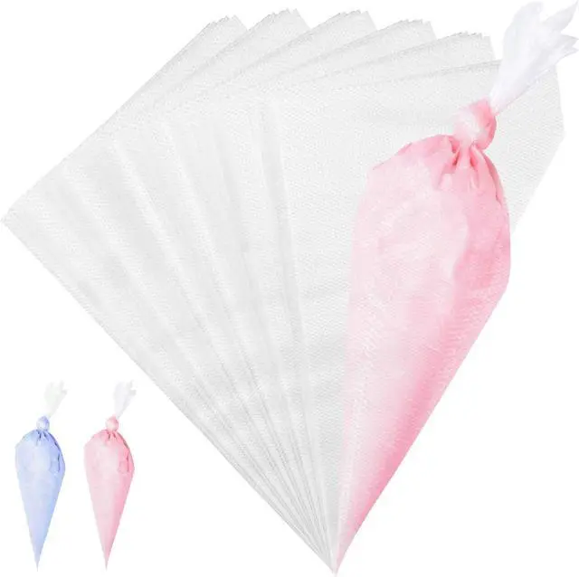 Main image of VolksRose 100Pcs Disposable Piping Bags, 18 inch Anti Burst and Non-Slip Pastry Bags, Thicken Cake Decorating Bags Icing Piping Bags for Cake Cupcakes Cookies Frosting, White