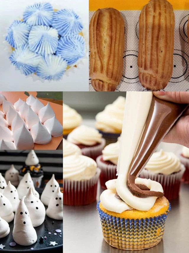 Alt view image 2 of 6 - Big Piping Tips and Bags for Eclairs, Pastry & Mashed Potatoes, Manicotti