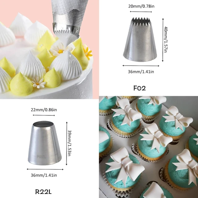 Alt view image 3 of 6 - Big Piping Tips and Bags for Eclairs, Pastry & Mashed Potatoes, Manicotti