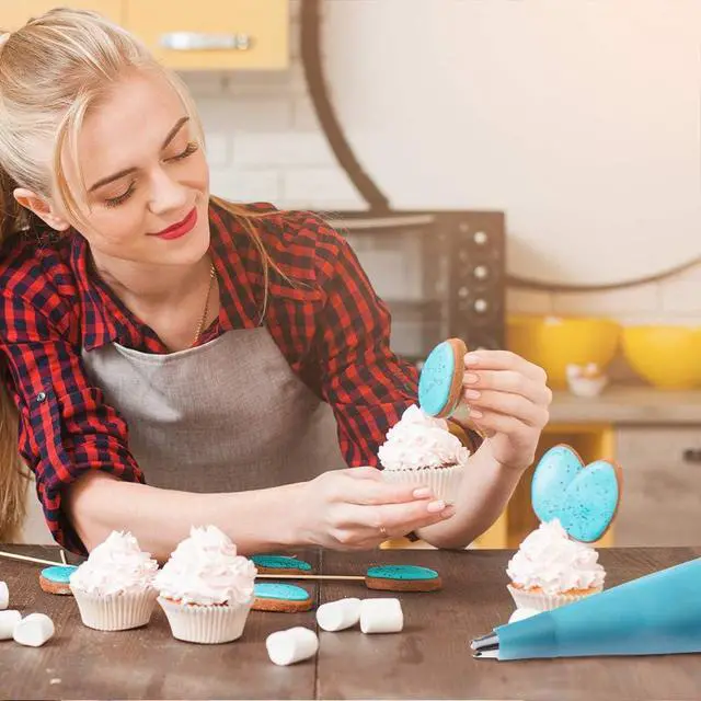 Alt view image 7 of 7 - Kasmoire 24pcs Reusable Piping Bags and Tips Set, with Couplers and Frosting Bags Ties for Cookie Icing Cakes Cupcakes