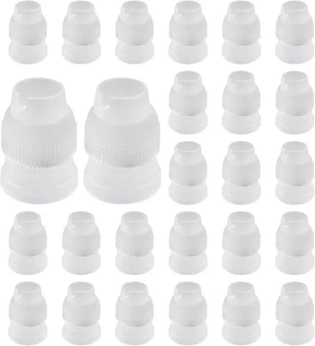 Alt view image 5 of 5 - Clear Couplers for Piping Bags, 30 Pcs