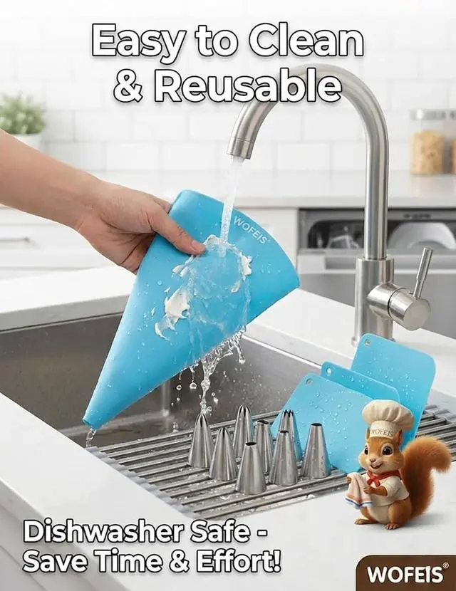 Alt view image 7 of 7 - 120-Piece Piping Bags and Tips Set with 100 Disposable Bags for Decorating