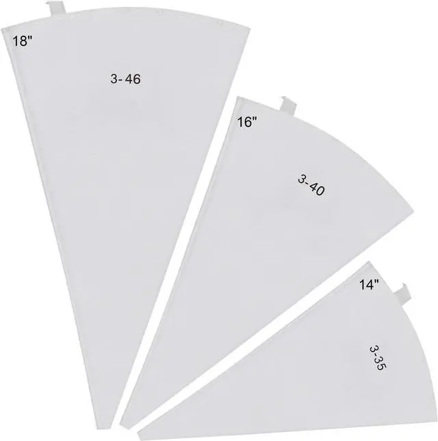 Main image of LoveBB 3 Pack Reusable Pastry Piping Bags, 14, 16, 18 Inch Canvas Cake Decorating Bags