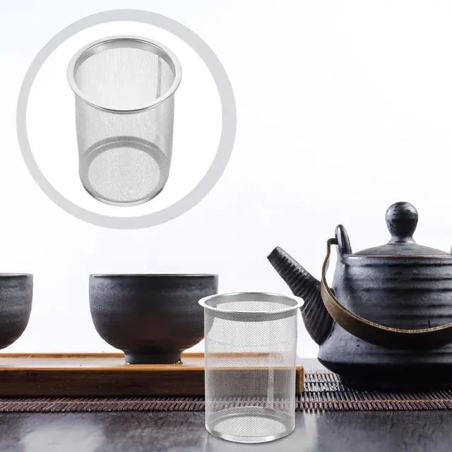 Alt view image 3 of 7 - Tea Infuser Strainer Replacement Teapot Mesh Filter Insert for Loose Leaf Tea Oolong Herbal Fruit Fine Mesh 3.14X2.36X2.36In