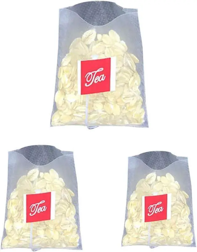 Alt view image 2 of 7 - 100 Pcs Grey Disposable Empty Tea Bag Nylon Fold Close Heat Seal Filter Teabag Simple Disposable Nylon Tea Infuser Bag Tea Bag Tea Strainers