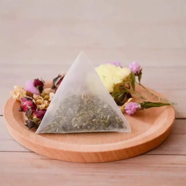 Alt view image 4 of 7 - 100 Pcs Grey Disposable Empty Tea Bag Nylon Fold Close Heat Seal Filter Teabag Simple Disposable Nylon Tea Infuser Bag Tea Bag Tea Strainers