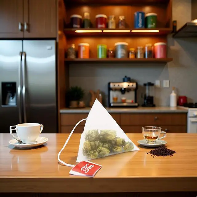 Alt view image 6 of 7 - 100 Pcs Grey Disposable Empty Tea Bag Nylon Fold Close Heat Seal Filter Teabag Simple Disposable Nylon Tea Infuser Bag Tea Bag Tea Strainers