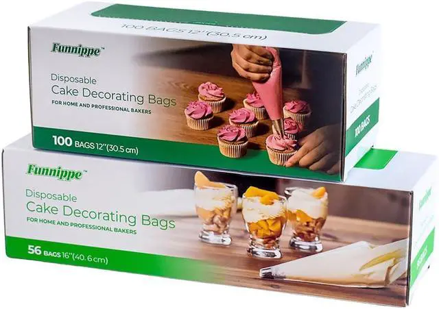 Alt view image 7 of 7 - Disposable Piping Bags, 16 Inch Cake Decorating Bags, Anti-Burst Pastry Bags for Cakes and Cookies, Pack of 56