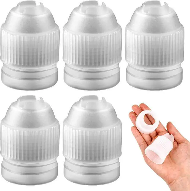 Main image of 6 Pieces Plastic Couplers of Large Size, Standard Couplers Base Diameter 1.42" Height 2.05" Easy Switching, for Piping Tip White Pastry Bag Coupler for Cake Decorating Icing Nozzles