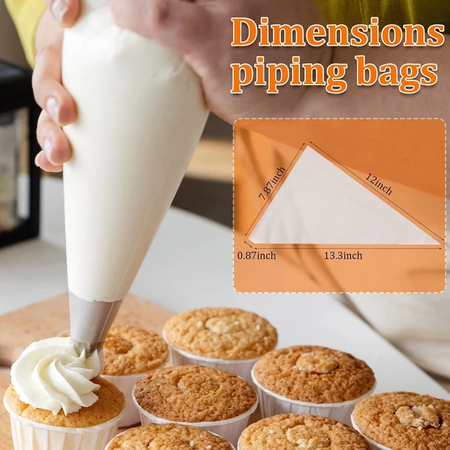 Alt view image 2 of 6 - XSEINO Disposable Piping Bags, 12 Inch - 150PCS Heavy Duty Anti Burst Pastry Bags With Bump Non-slip Design For Icing and Frosting and Cookies Decoration Bags(Thickened)