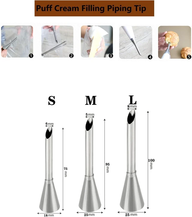 Alt view image 5 of 5 - Donut Filler Injector Set, Bismark Piping Tips for Pastry Cream Filling