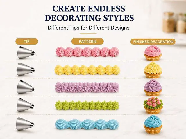 Alt view image 4 of 7 - Piping Bags and Tips Set, Pastry Bag Cakes Decorating Supplies Kit
