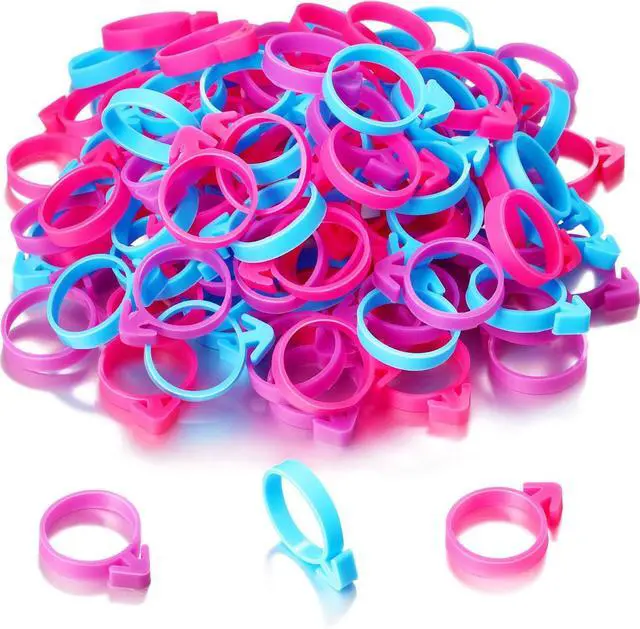 Main image of Patelai 120 Pcs Icing Bag Ties Silicone Piping Bag Ties,Rosy, Blue, Purple