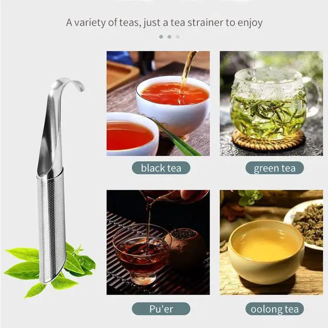 Alt view image 2 of 6 - ACEBON Tea Strainers for Loose Tea, 2 PCS Stainless Steel Tea Infuser, Loose Leaf Tea Steeper, Long-handle Tea Filters for Tea, Coffee, Seasonings, Spices, Gifts for Mother Father