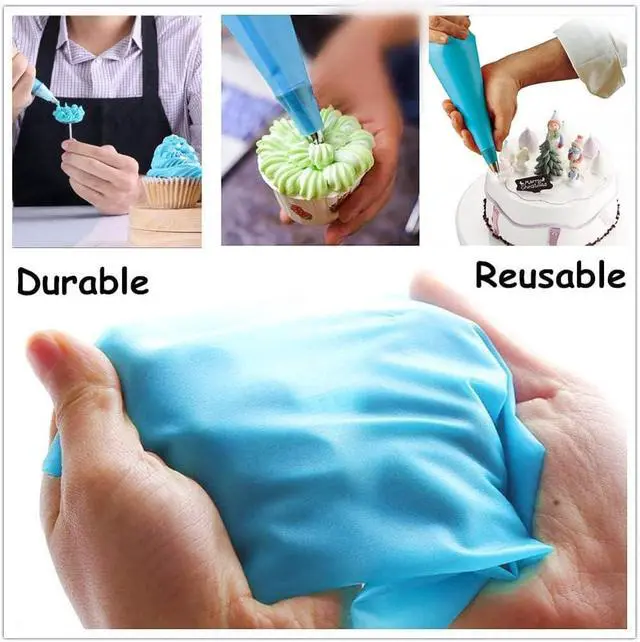 Alt view image 2 of 5 - Piping Bag and Tips Cake Decorating and Baking Supplies Kit Includes Cupcake Icing Tips with Pastry Bag