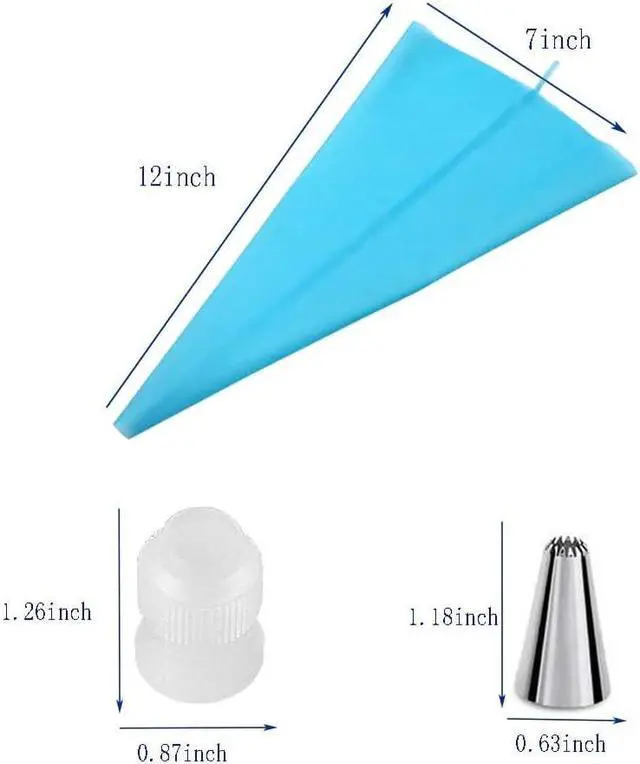 Alt view image 5 of 5 - Piping Bag and Tips Cake Decorating and Baking Supplies Kit Includes Cupcake Icing Tips with Pastry Bag