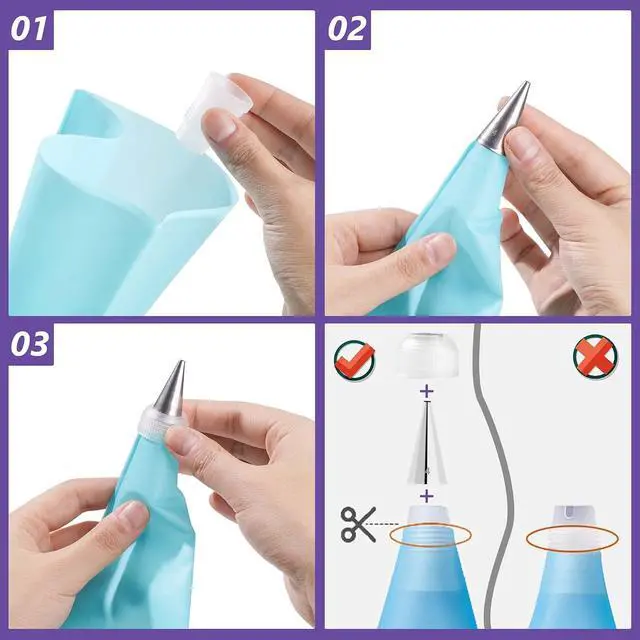 Alt view image 7 of 7 - 7Pcs Cake Decorating Tips, Cake Pastry Writing Tip Set