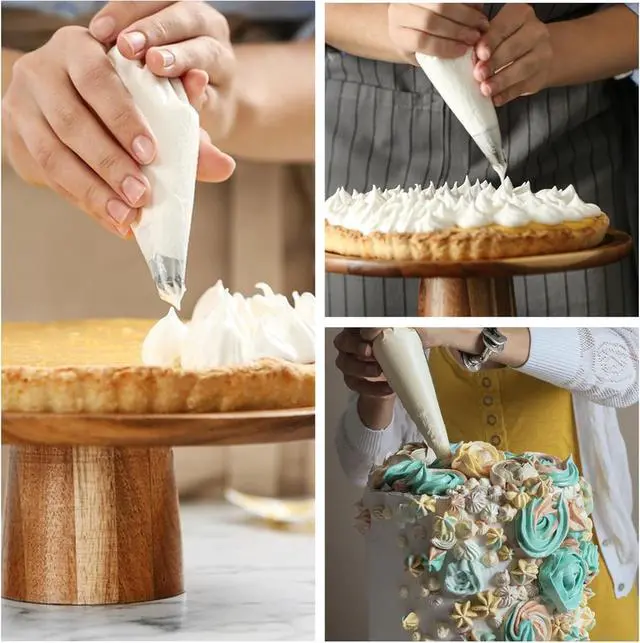 Alt view image 6 of 7 - 6 Pieces Plastic Couplers of Large Size, Standard Couplers Base Diameter 1.42" Height 2.05" Easy Switching, for Piping Tip White Pastry Bag Coupler for Cake Decorating Icing Nozzles