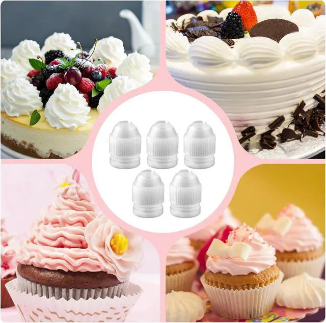 Alt view image 7 of 7 - 6 Pieces Plastic Couplers of Large Size, Standard Couplers Base Diameter 1.42" Height 2.05" Easy Switching, for Piping Tip White Pastry Bag Coupler for Cake Decorating Icing Nozzles