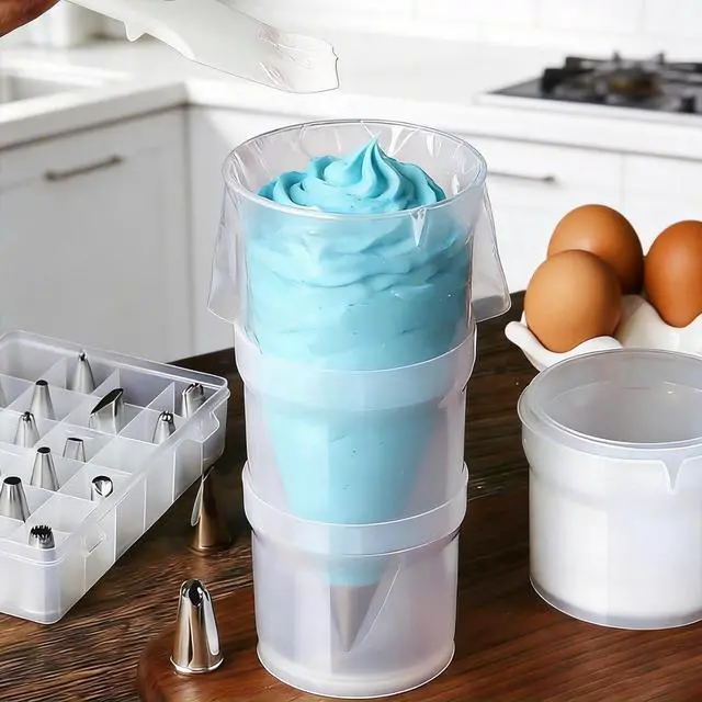 Alt view image 3 of 7 - 1PC Piping Bag Holder Stand for Filling, Adjustable Height Pastry Bag Stand