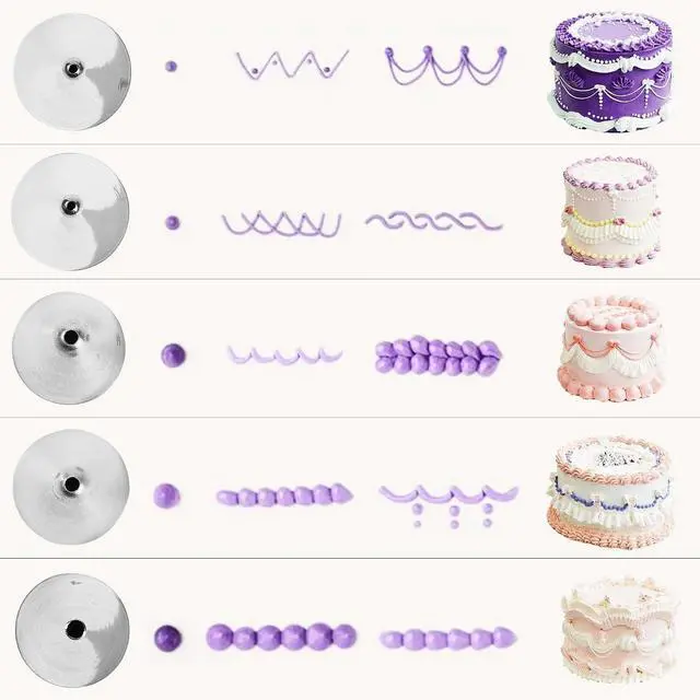 Alt view image 2 of 7 - 7Pcs Cake Decorating Tips, Cake Pastry Writing Tip Set