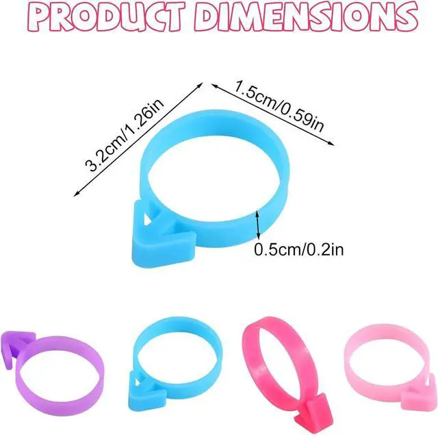 Alt view image 2 of 7 - 60pcs Pastry Bag Ties, Reusable Silicone Piping Bag Clips for Baking Decorating Icing Bags Seals for Cupcakes Cookies Pastry Supplies (4 Colors)